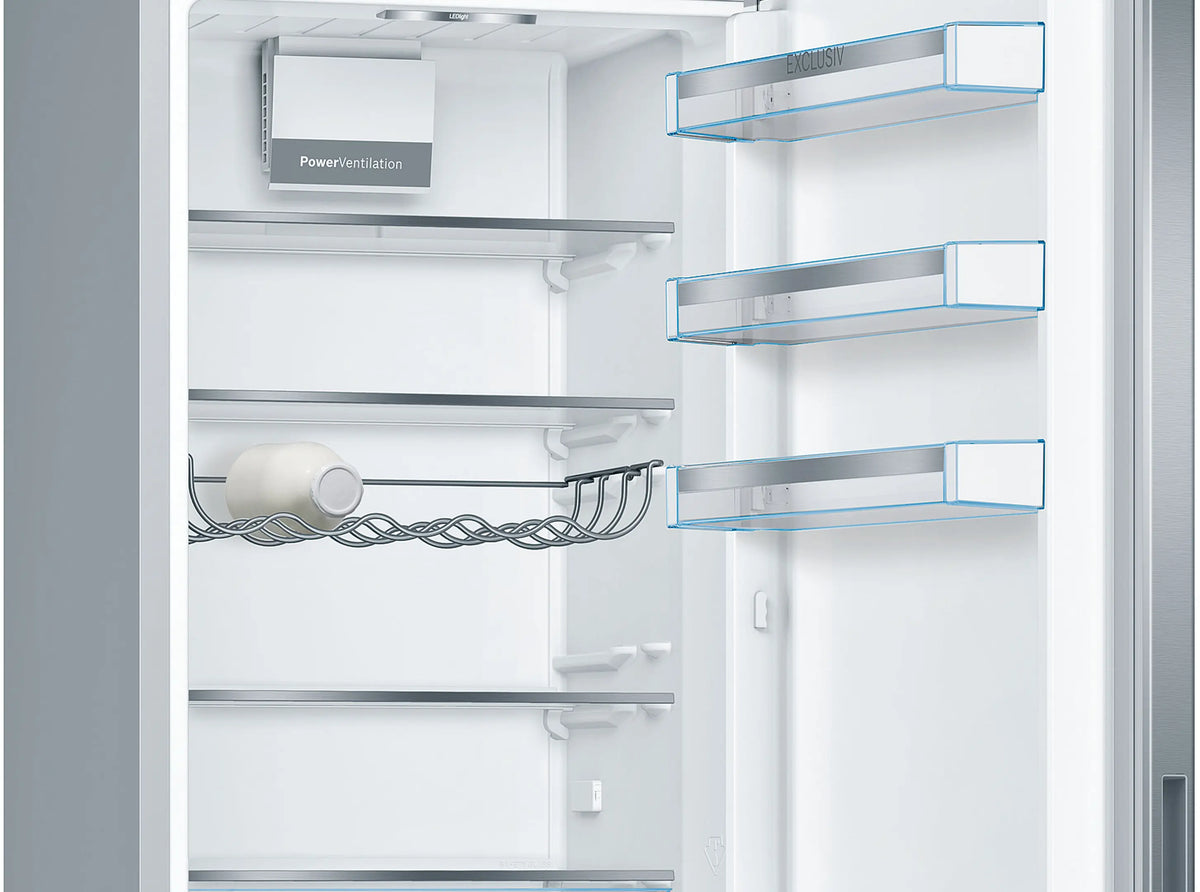 Combină frigorifică Bosch KGE39AICA, Seria 6, 343 l, inox