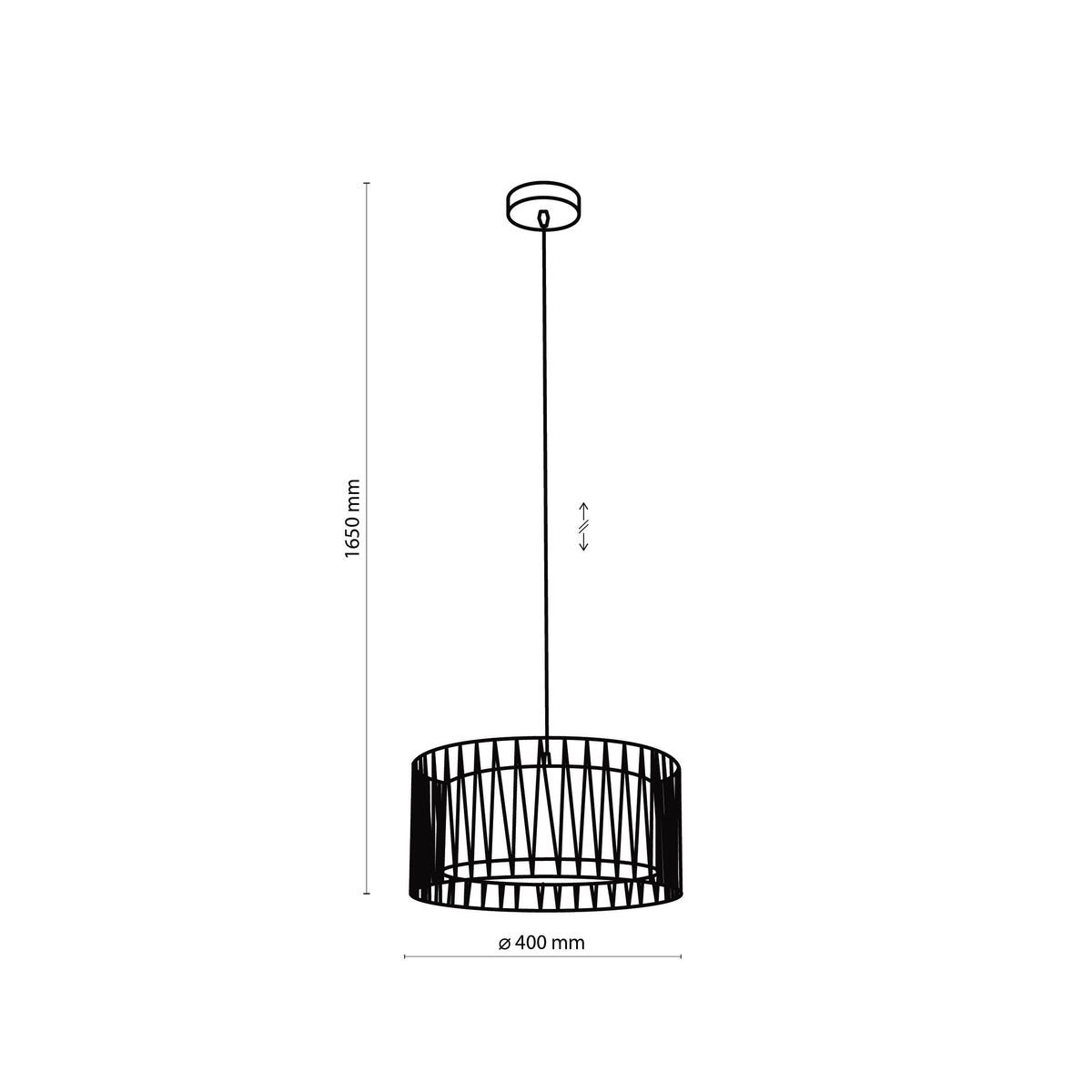 Pendul TK Lighting Harmony 1, negru, 1654