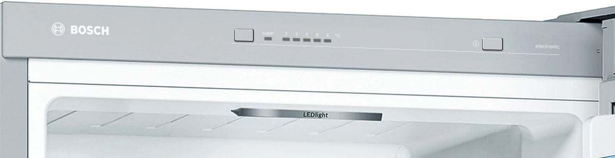 Combină frigorifică Bosch KGV36VLEA, Seria 4, 308 l, inox