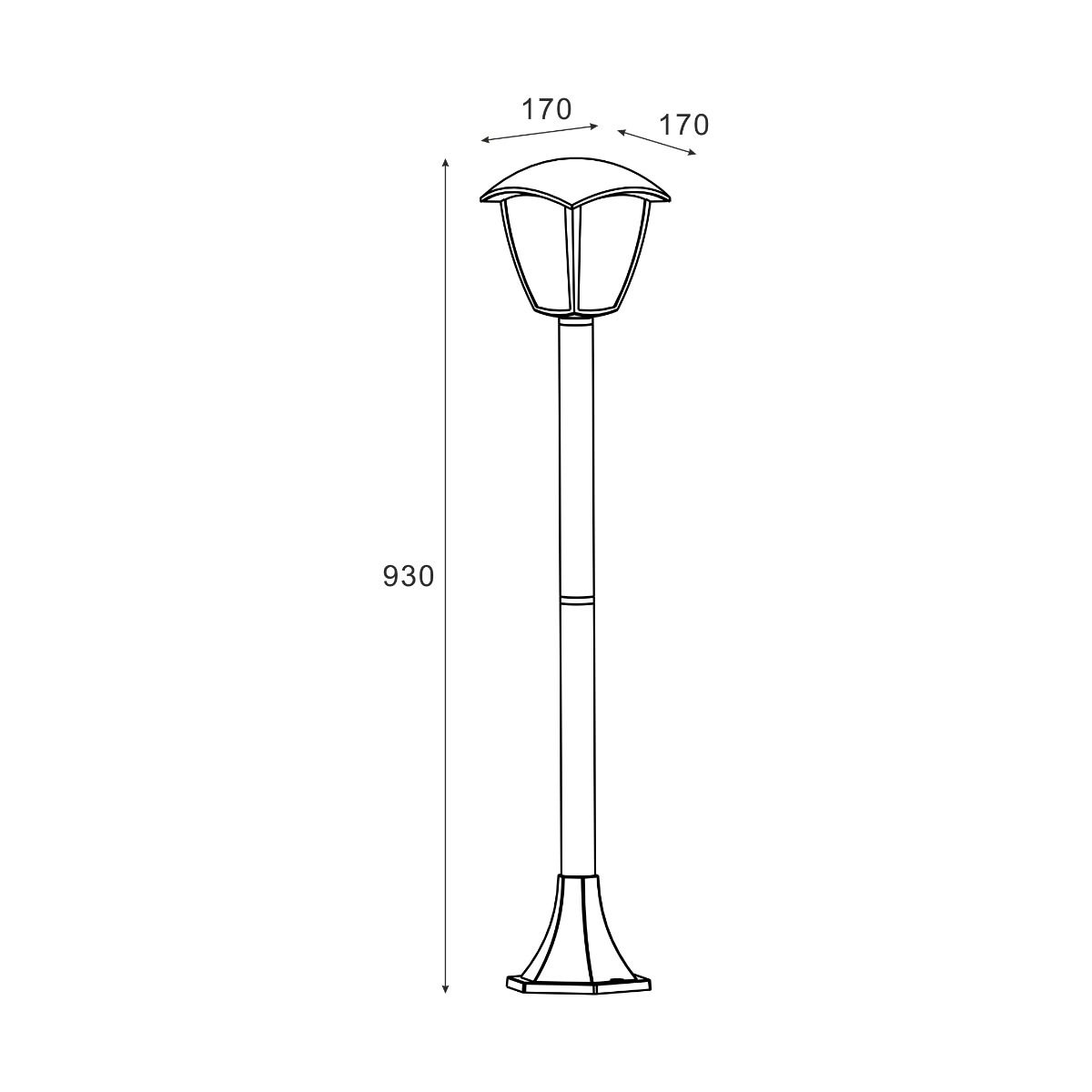 Lampa de gradina Zumaline Sklep 98x17,5cm 003064-030996