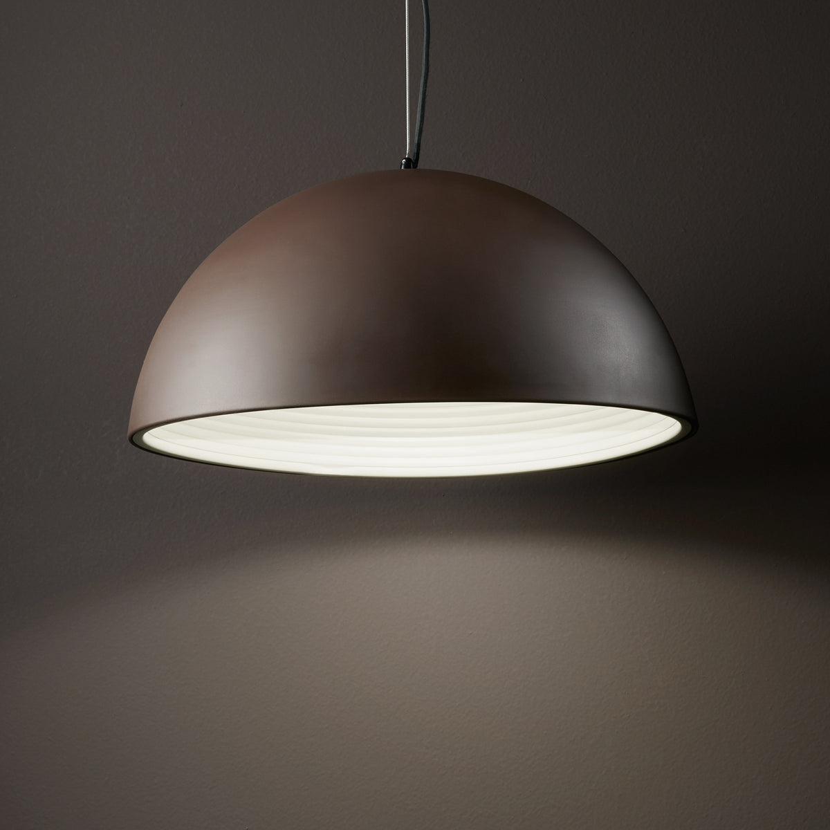 Pendul Ideal Lux Folk SP1, cafea, Ø50 cm, 174228