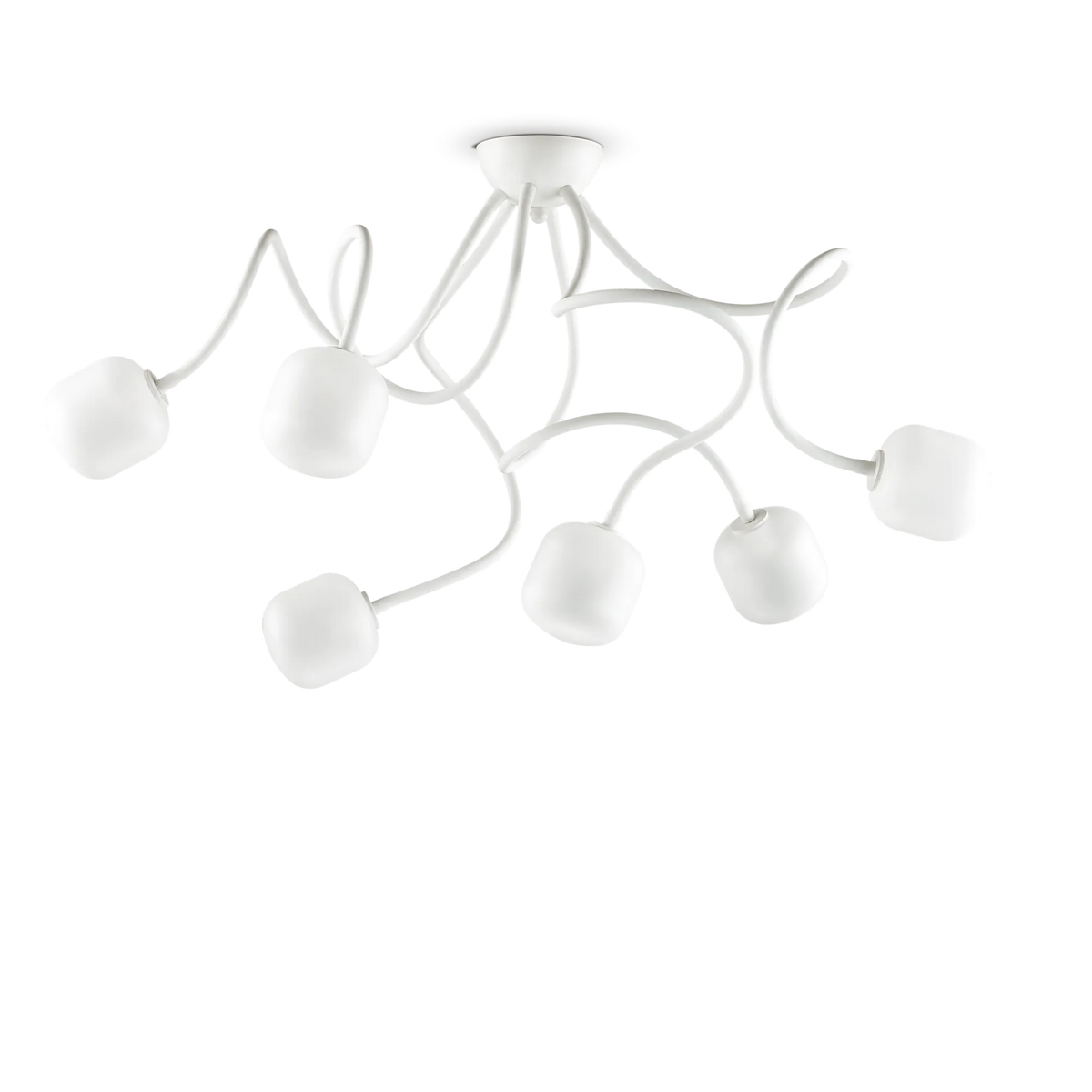 Plafonieră Ideal Lux Octopus PL6, alb, 174921