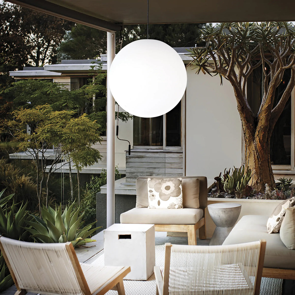 Pendul de exterior Ideal Lux Sole SP1, Ø50 cm, 136011