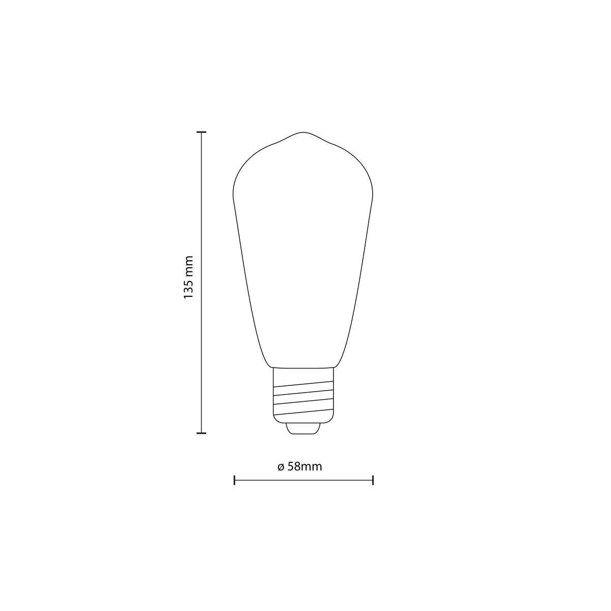 Bec LED TK Lighting E27 10W 3000K, transparent, dimabil, 18014