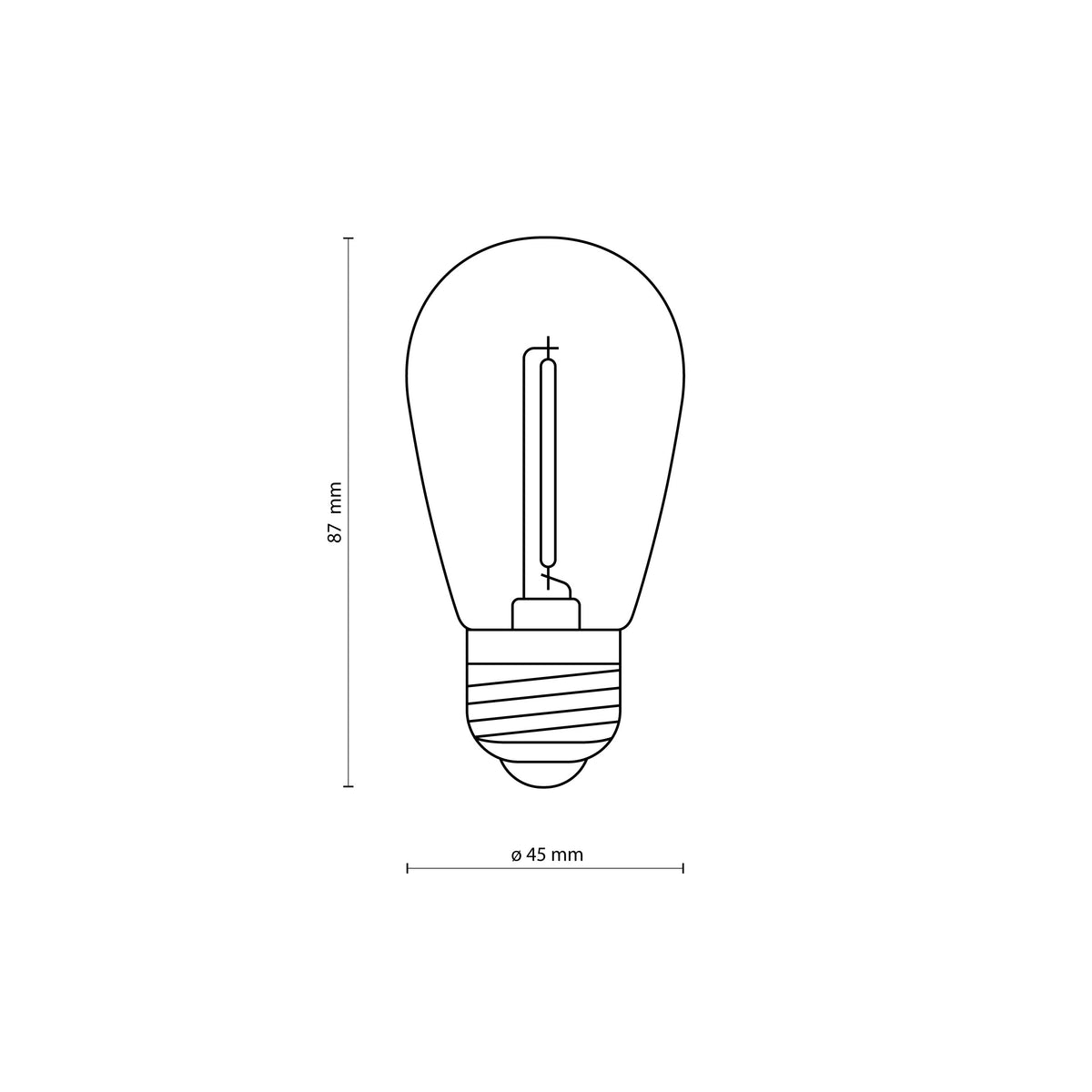 Bec LED TK Lighting E27 1W 3000K, 18078