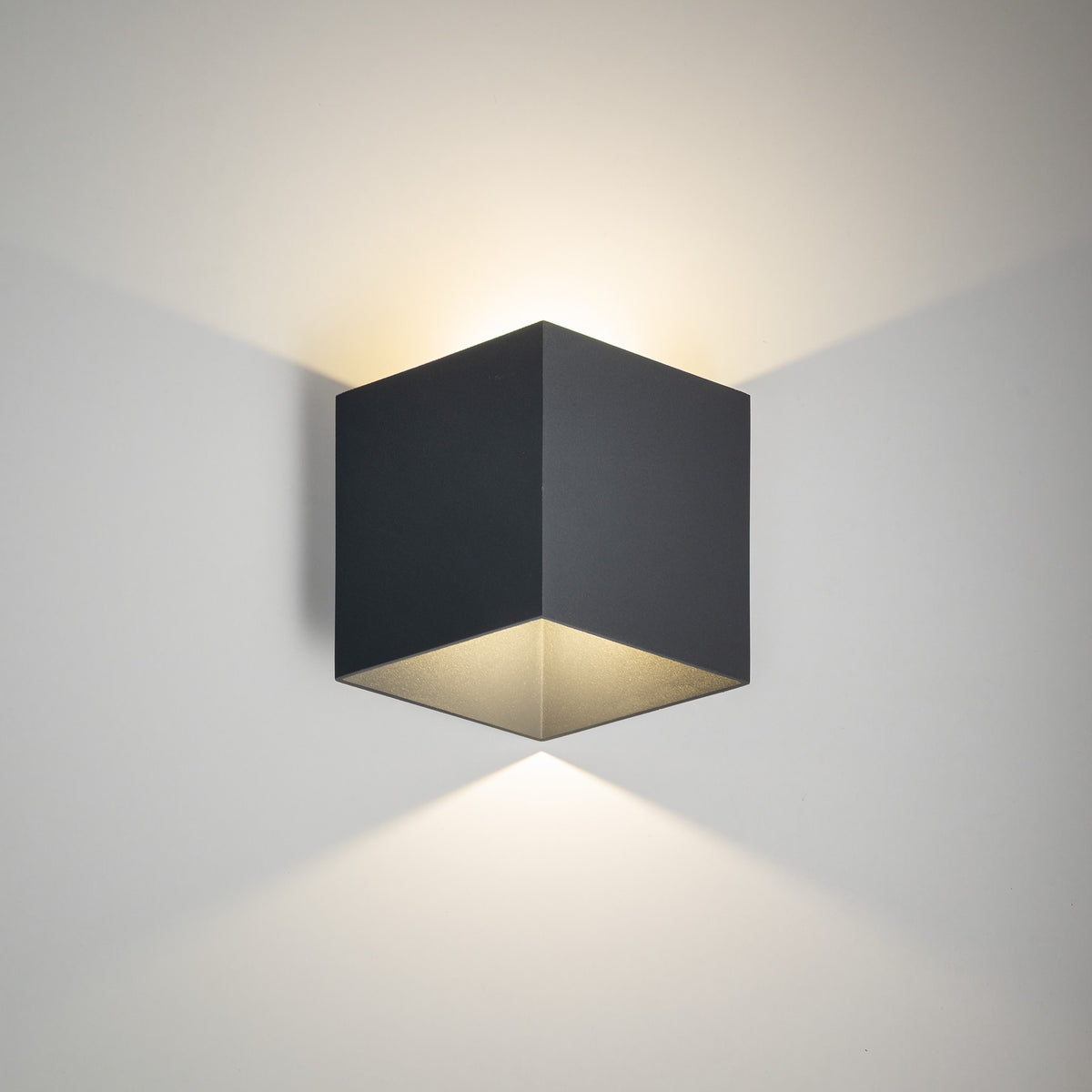 Aplică de exterior TK Lighting Cube, gri, 2 x LED, 18086