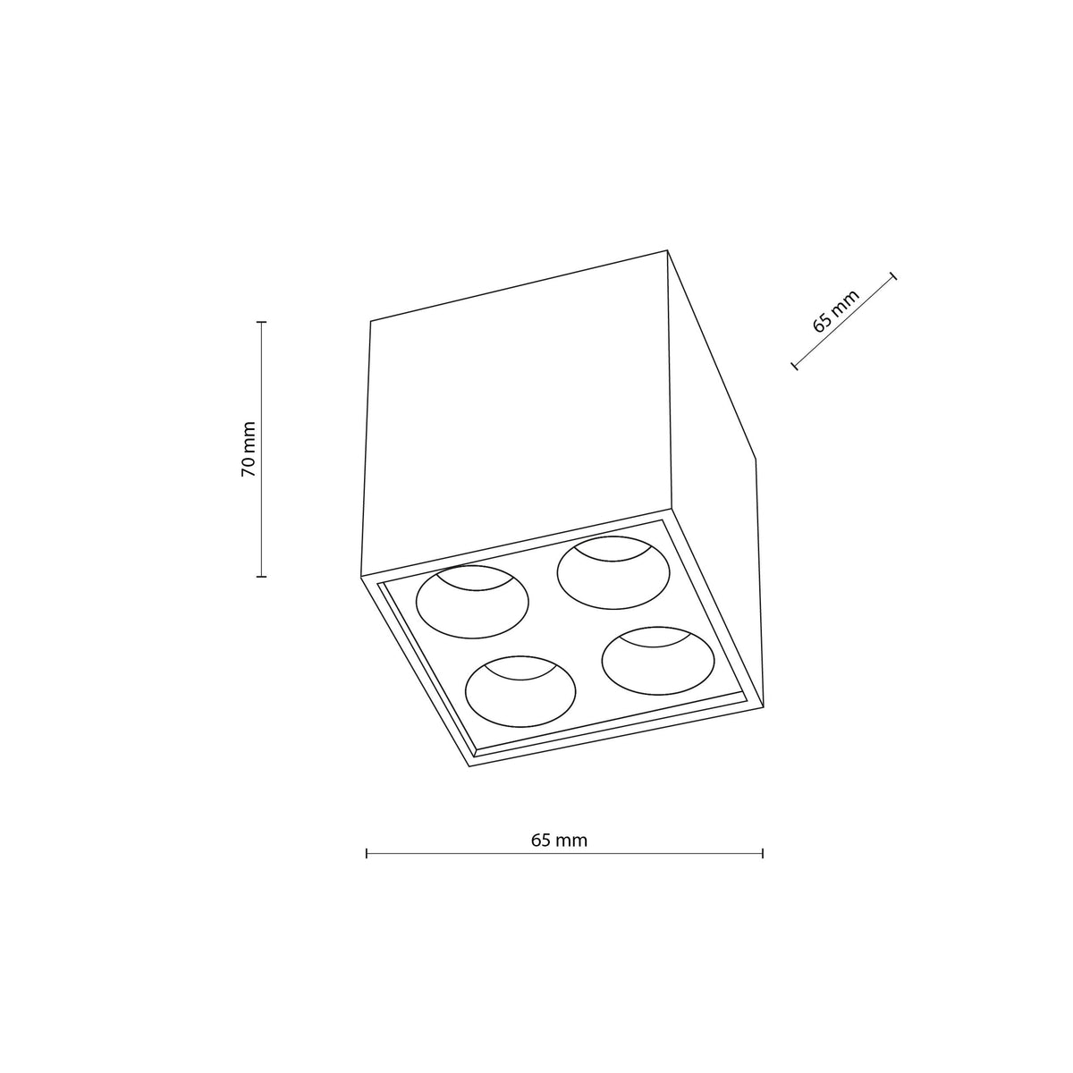 Plafonieră TK Lighting Arco, alb, 4 x LED, 18165