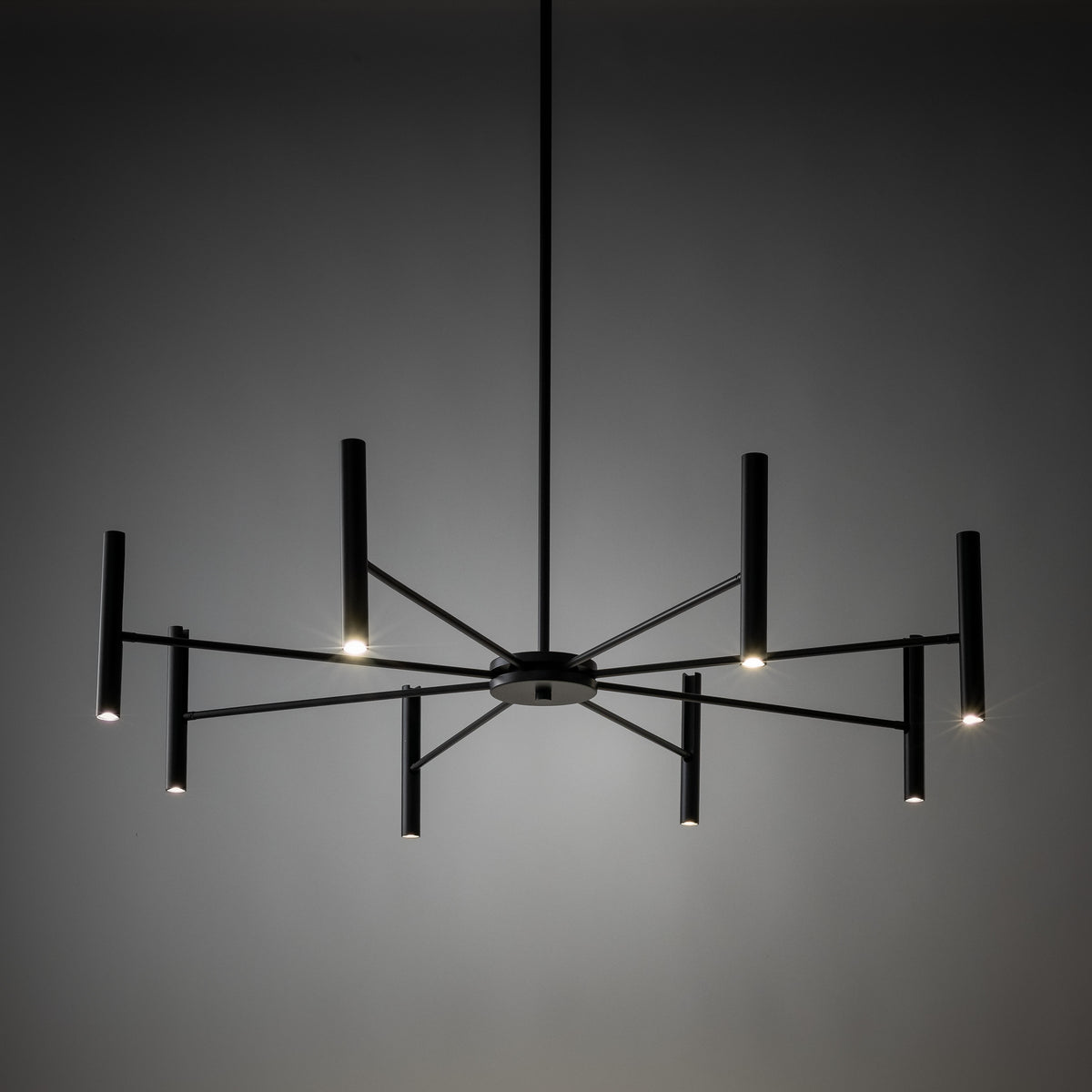 Lustră TK Lighting Niva, negru, 8 x LED, 18224
