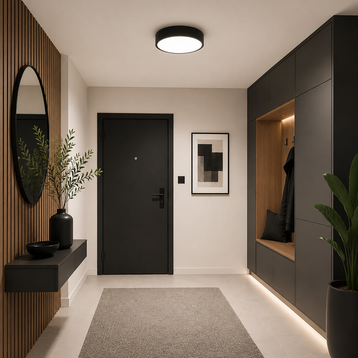 Plafonieră TK Lighting Velis, negru, 18280