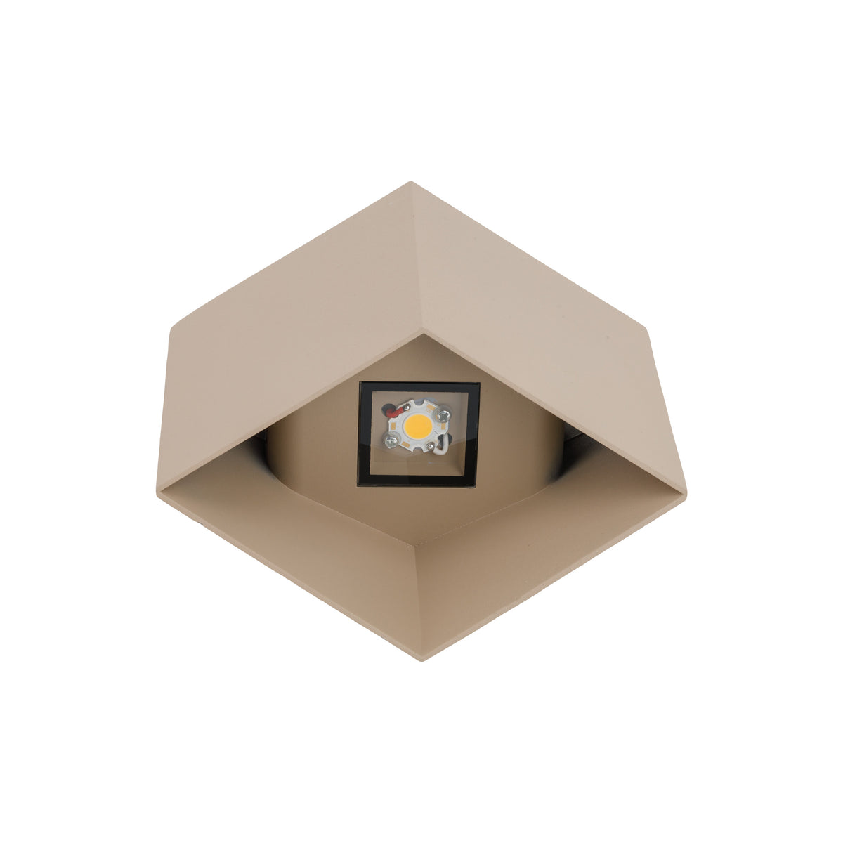 Aplică de exterior TK Lighting Cube, bej, 2 x LED, 18328