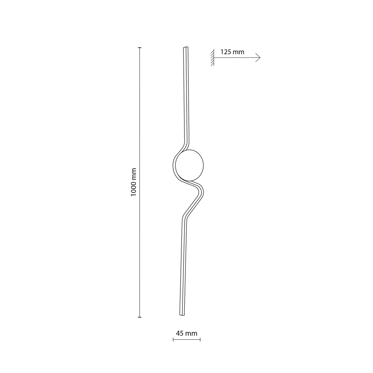 Aplică TK Lighting Lora, negru, 18334