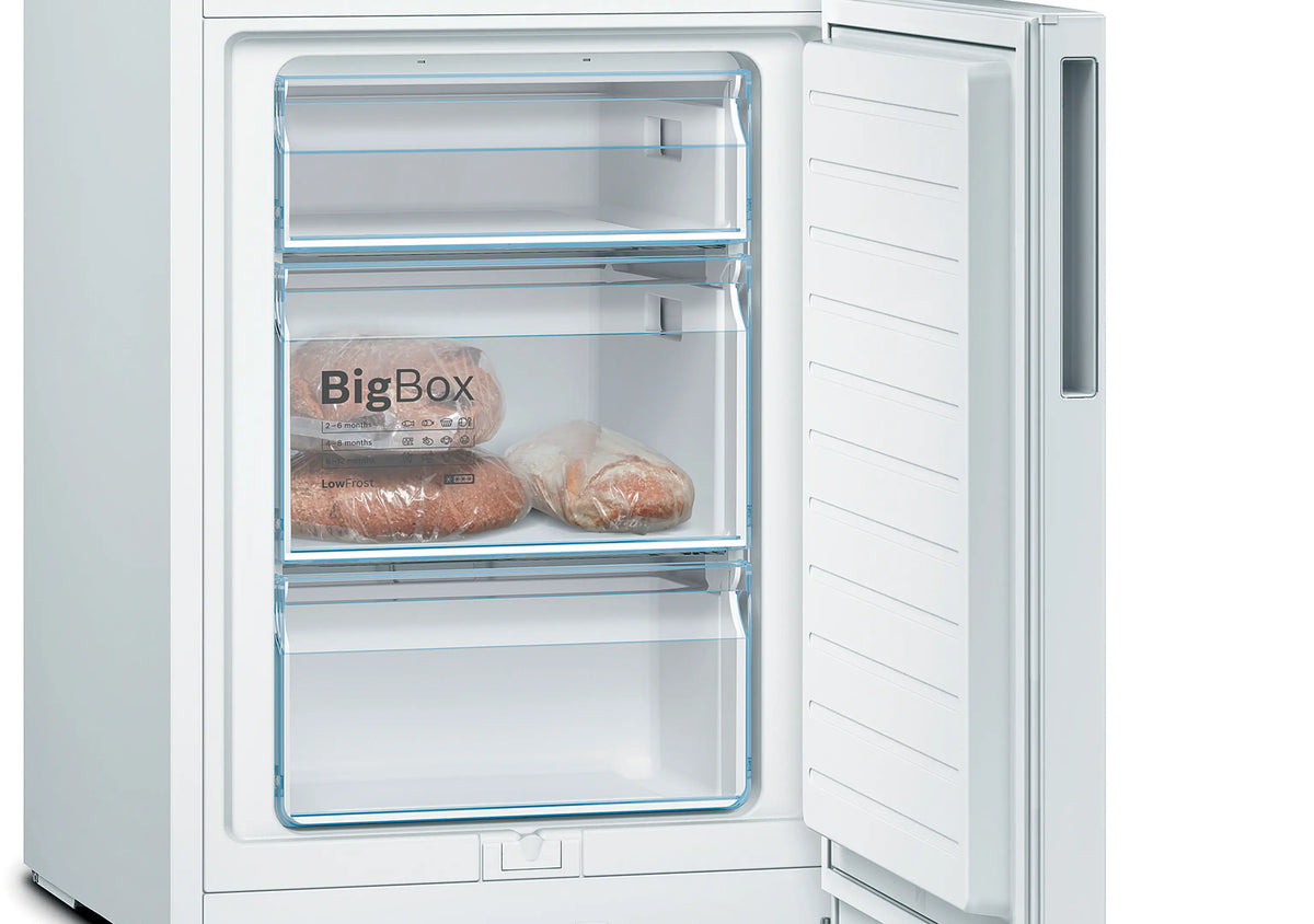 Combină frigorifică Bosch KGV362WEAS, Seria 4, 308 l, albă