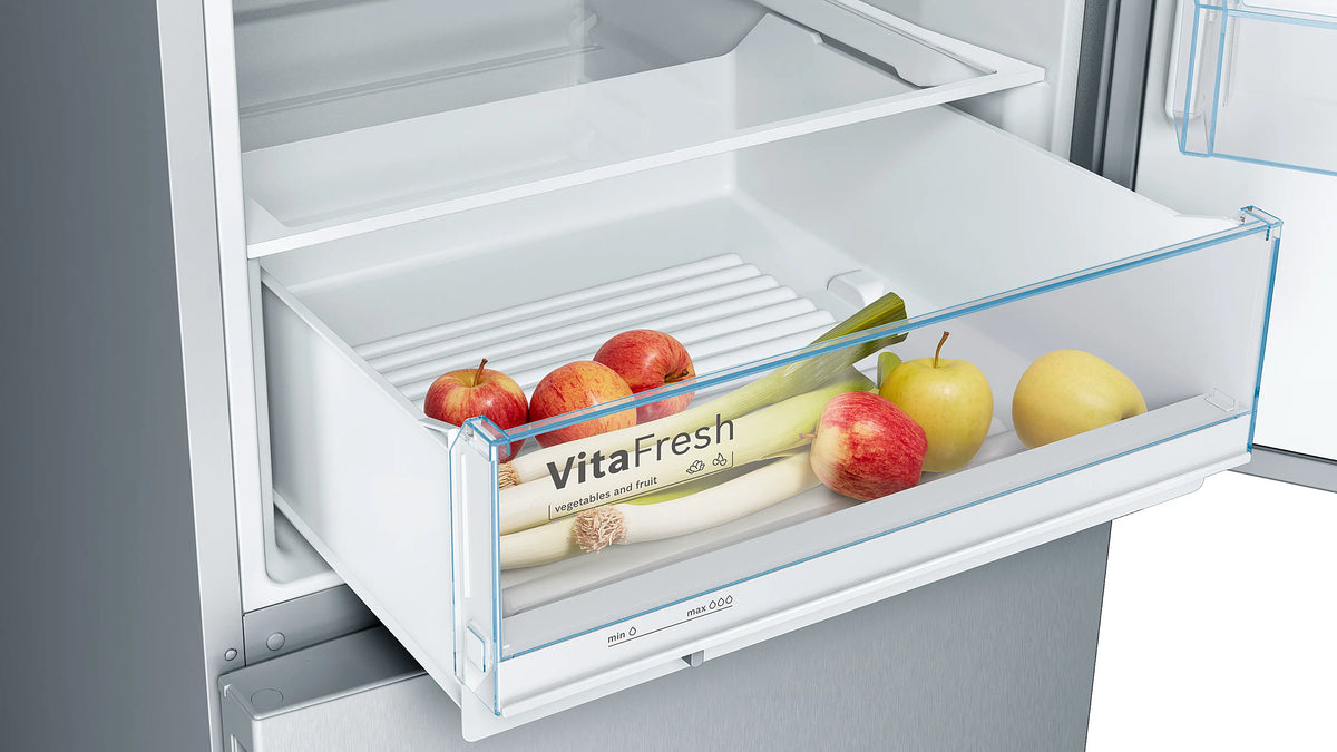 Combină frigorifică Bosch KGV58VLEAS, Seria 4, 503 l, inox