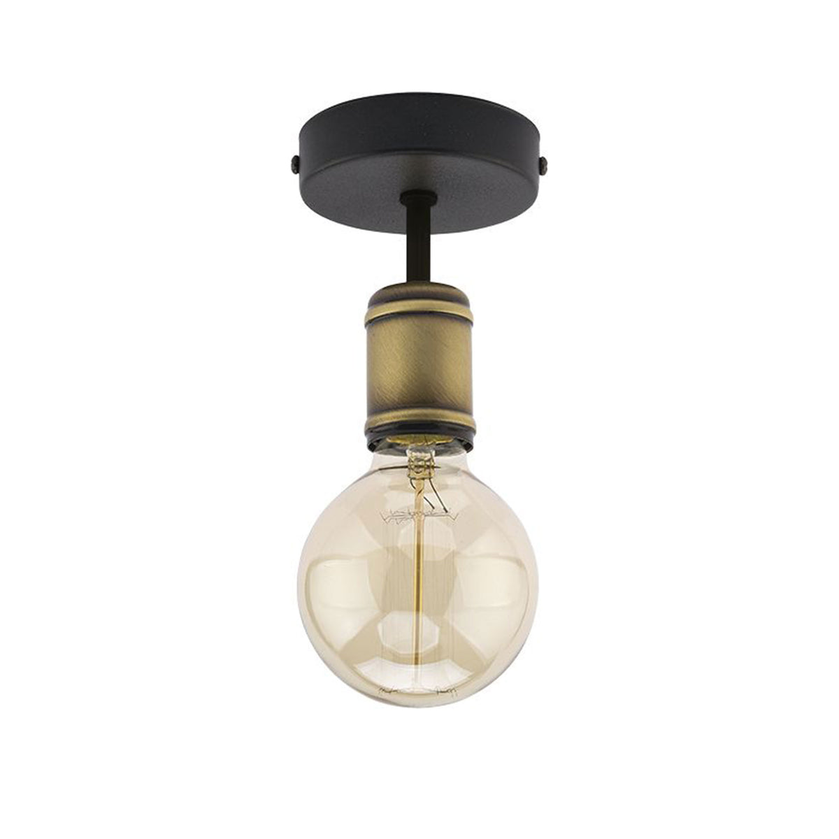 Plafonieră TK Lighting Retro 1 Patyna, negru, 1901