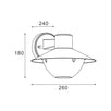Lampa de gradina Zumaline Industrial 18x26x24cm