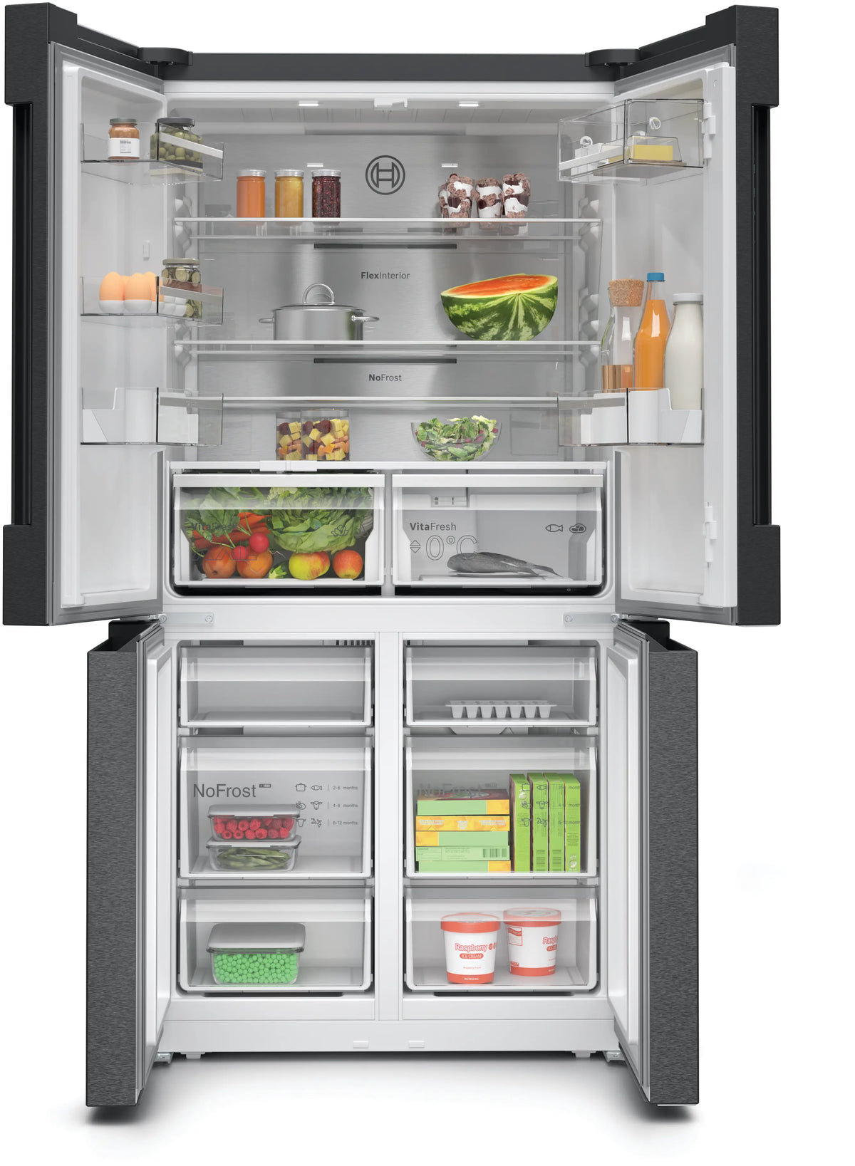 Frigider multi-door Bosch KFN96AXEA, Seria 4, 605 l, Total No Frost, inox