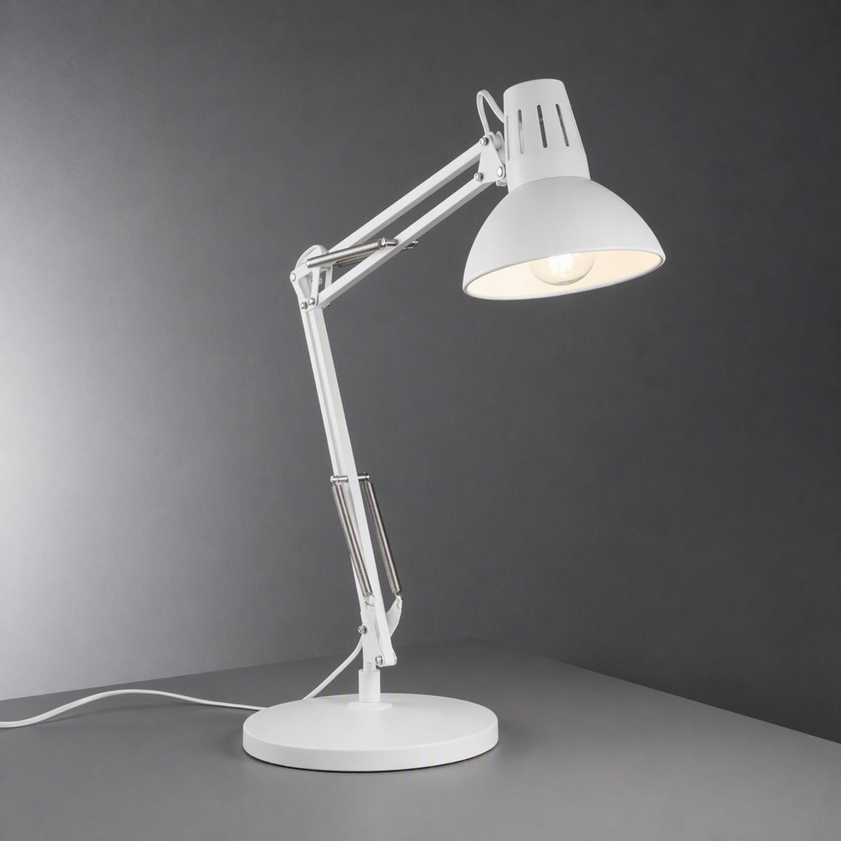Veioză Ideal Lux Lampadar Wally TL1 Total White, 193991
