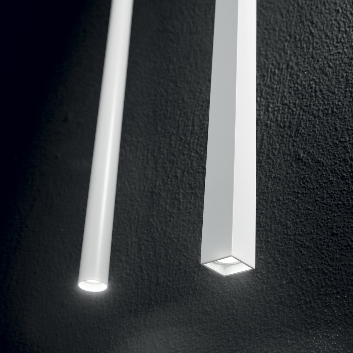 Lustră Ideal Lux Ultrathin Square ON-OFF, negru, Ø100 cm, 194196