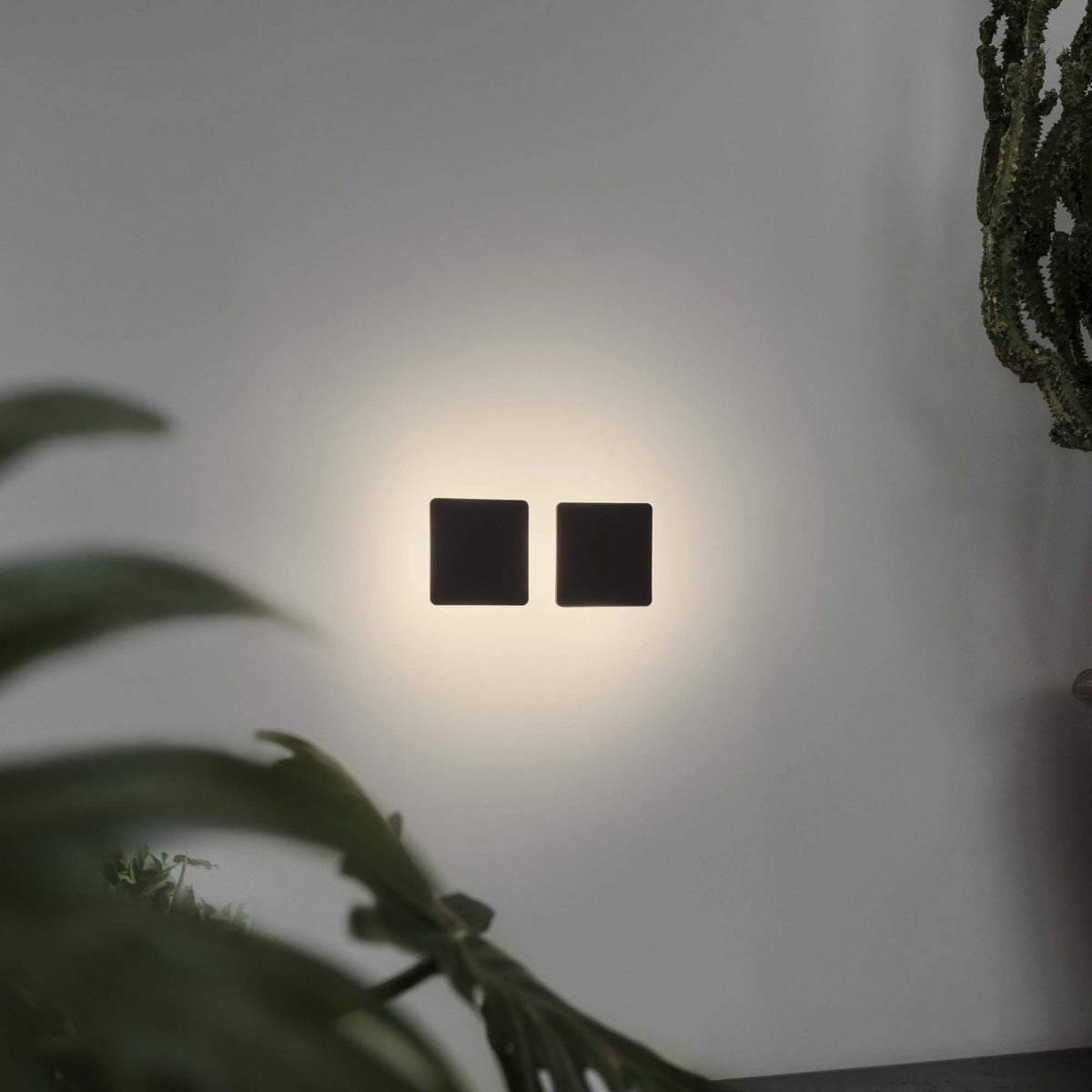 Aplică Ideal Lux Cover Square, negru, Ø20 cm, 195773