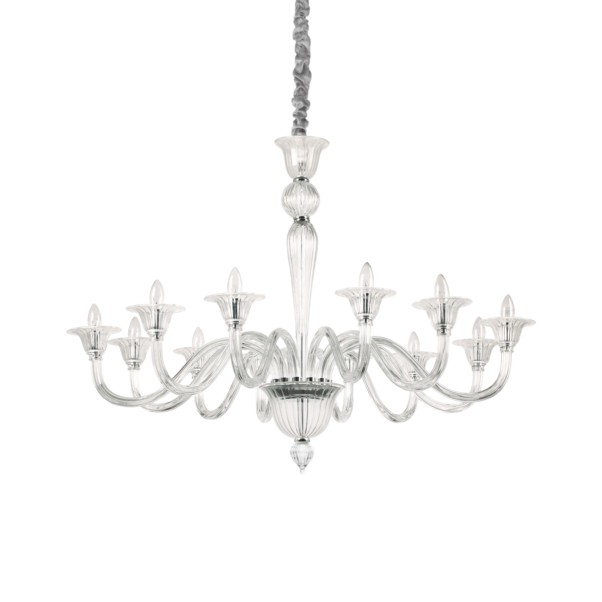 Lustră Ideal Lux Brigitta SP12, transparent, 199375