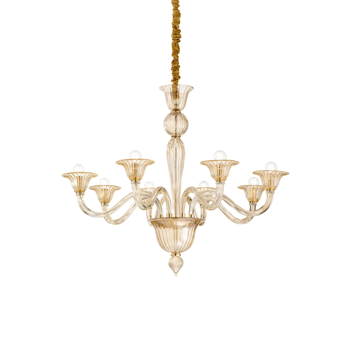 Lustră Ideal Lux Brigitta SP8, chihlimbar, 199412