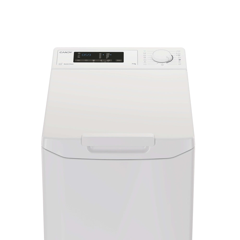 Mașină de spălat rufe cu încărcare verticală Candy TCA273D3-S, 7 kg, 1200 rpm, albă