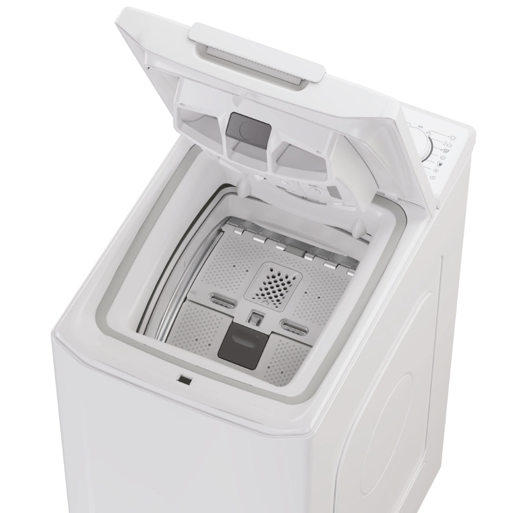 Mașină de spălat rufe cu încărcare verticală Candy TCA083D2-S, 8 kg, 1000 rpm, albă