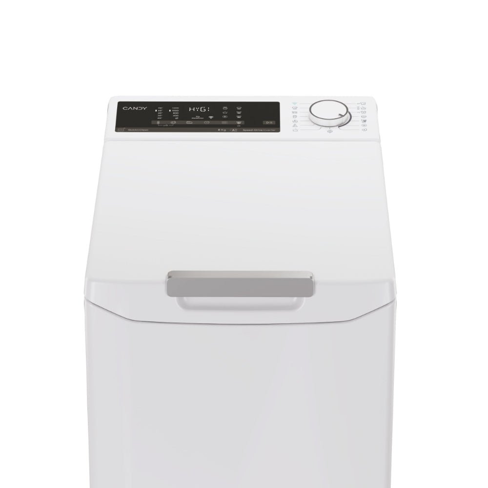 Mașină de spălat rufe cu încărcare verticală Candy TCA284TM5-S, 8 kg, 1200 rpm, albă