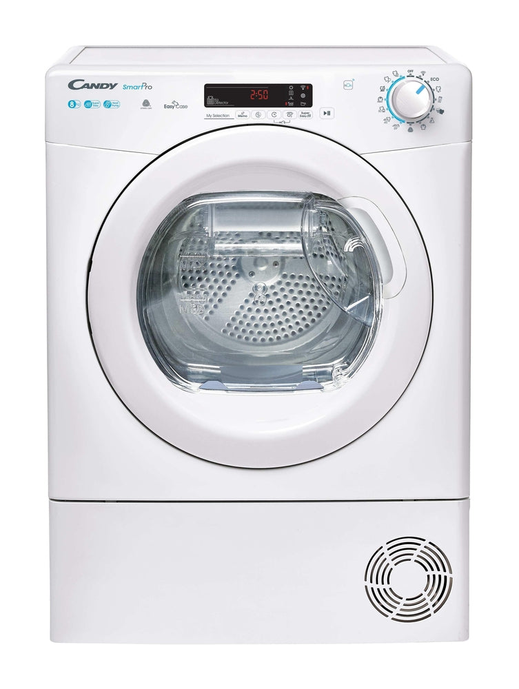 Uscător de rufe Candy CSOE H8A2DE-S, 8 kg, pompă de căldură, alb