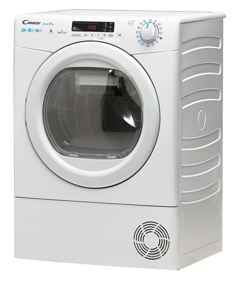 Uscător de rufe Candy CSOE H8A2DE-S, 8 kg, pompă de căldură, alb