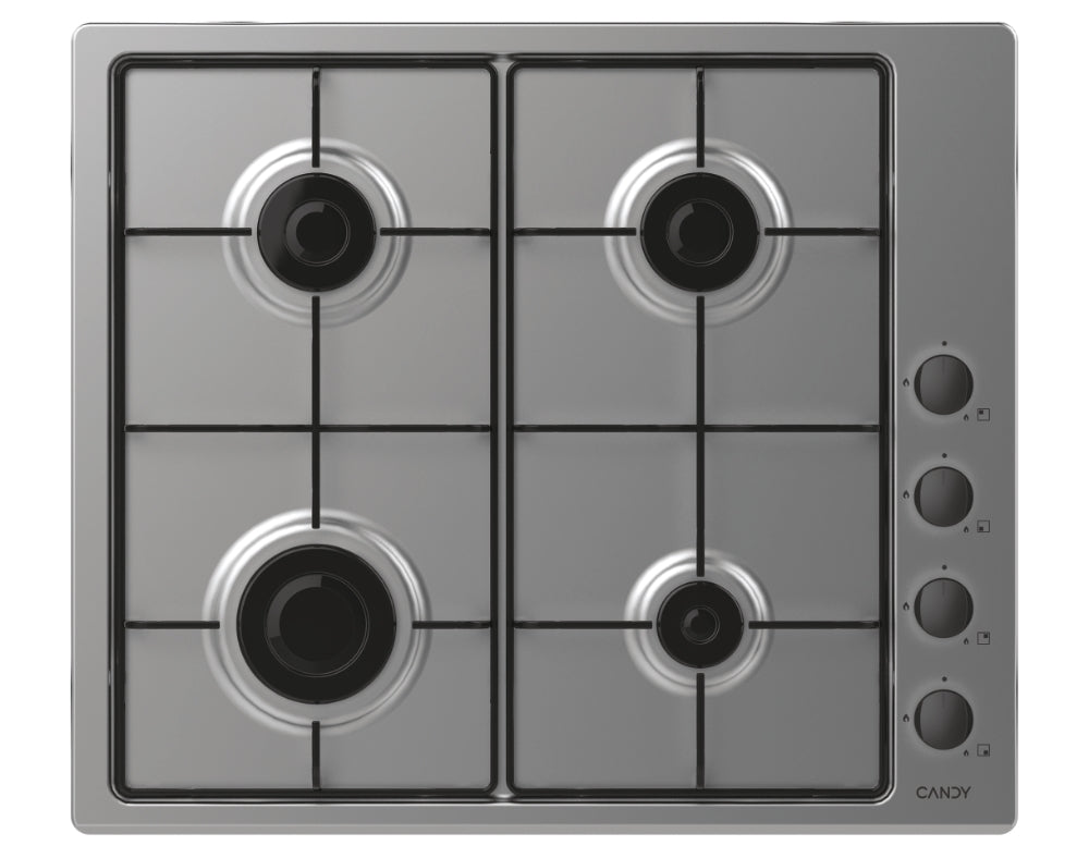 Plită pe gaz Candy CHW6LBX, 60 cm, 4 zone, inox