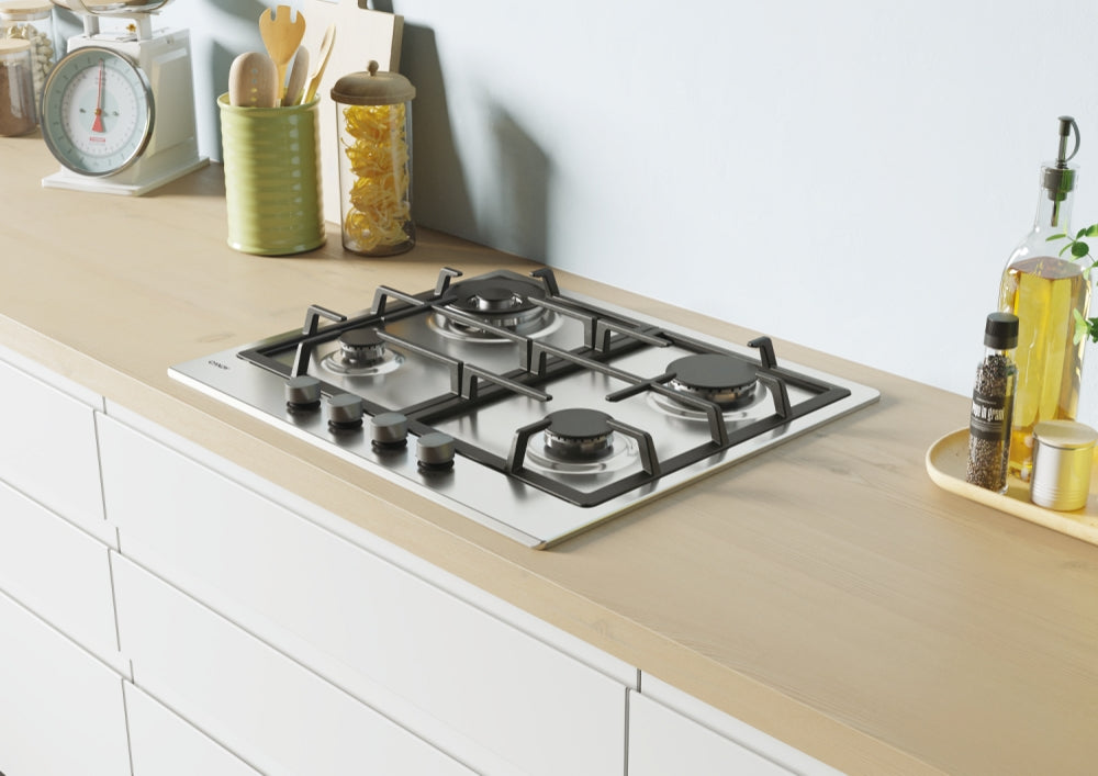 Plită pe gaz Candy CHG6BR4WX, 60 cm, 4 zone, inox