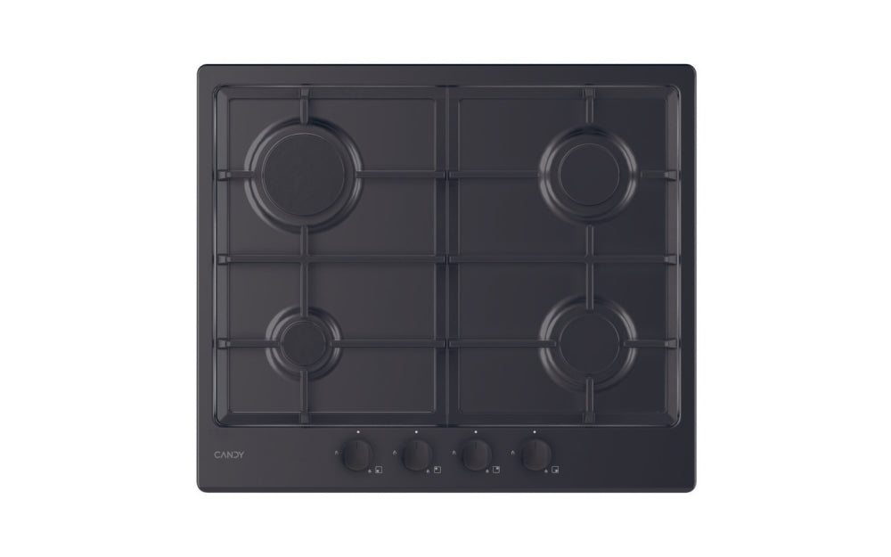 Plită pe gaz Candy CHG6BRBB, 60 cm, 4 zone, neagră