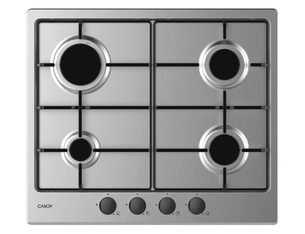 Plită pe gaz Candy CM6PBRX/4U2, 60 cm, 4 zone, inox
