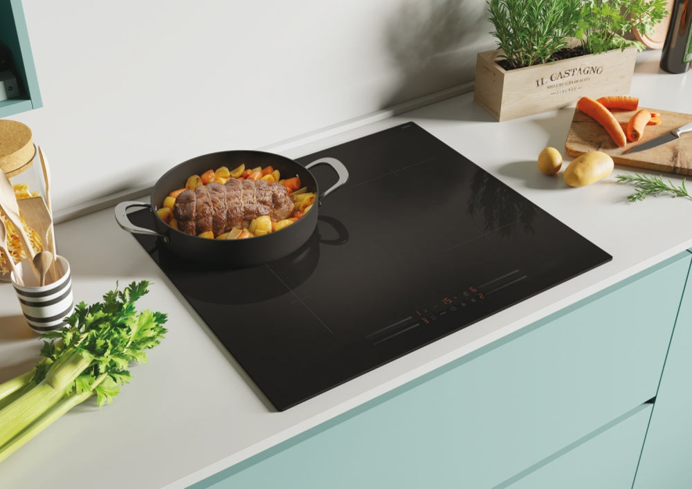 Plită cu inducție Candy CTP644MCBB/1, 59 cm, 4 zone, neagră