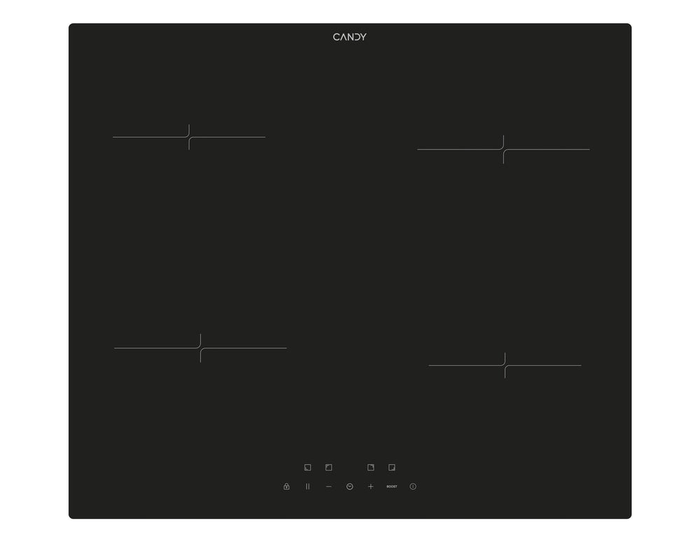 Plită cu inducție Candy CI642CA, 59 cm, 4 zone, neagră