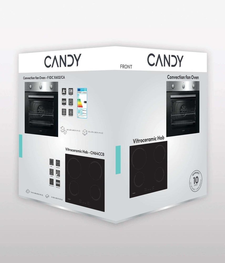 Set încorporabil cuptor și plită Candy F CP602X/ECH64CC, 65 l