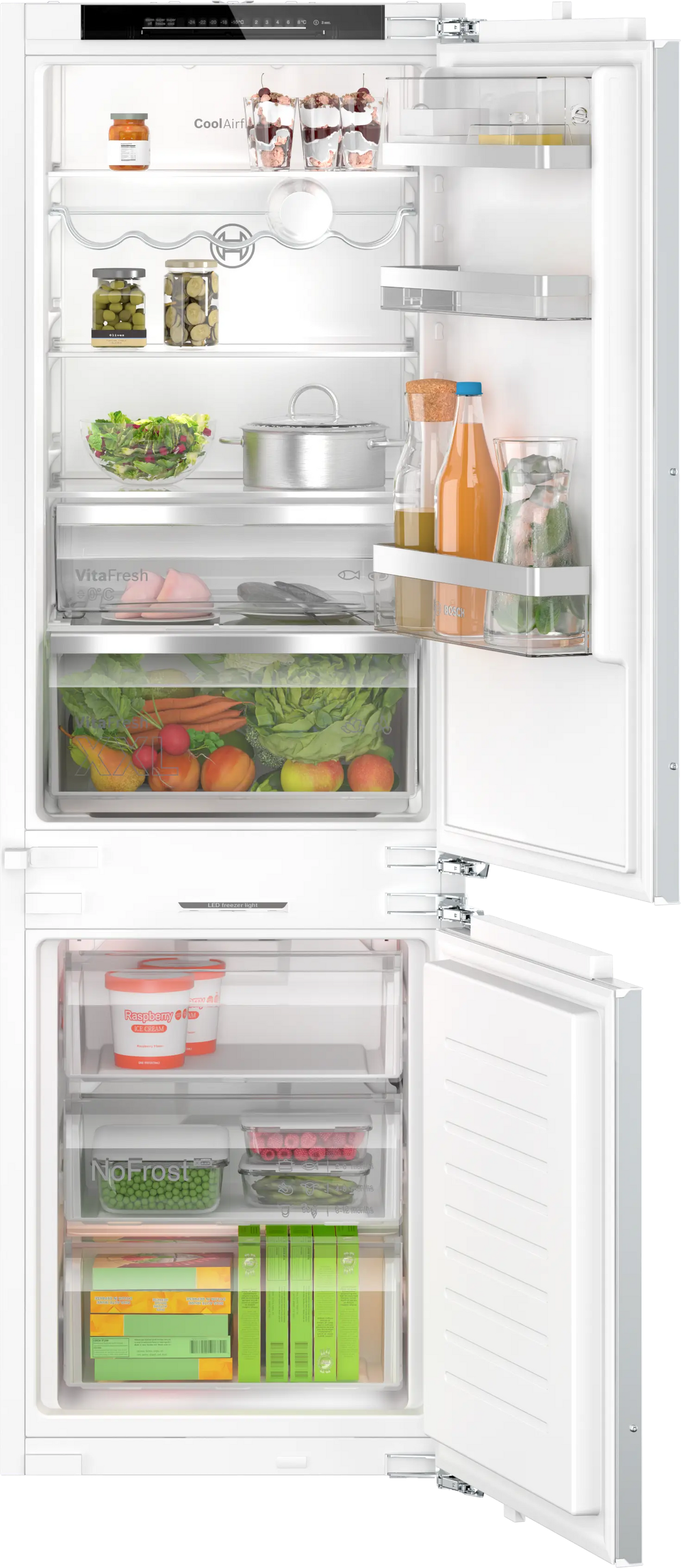 Combină frigorifică încorporabilă Bosch KIN86ADD0, Seria 6, 260 l, No Frost