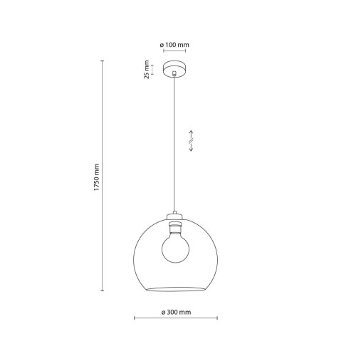 Lampă suspendată TK Lighting Cubus 1, grafit, 4292