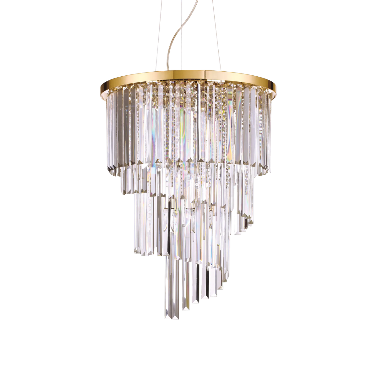 Lustră Ideal Lux Carlton SP12, auriu, 213521