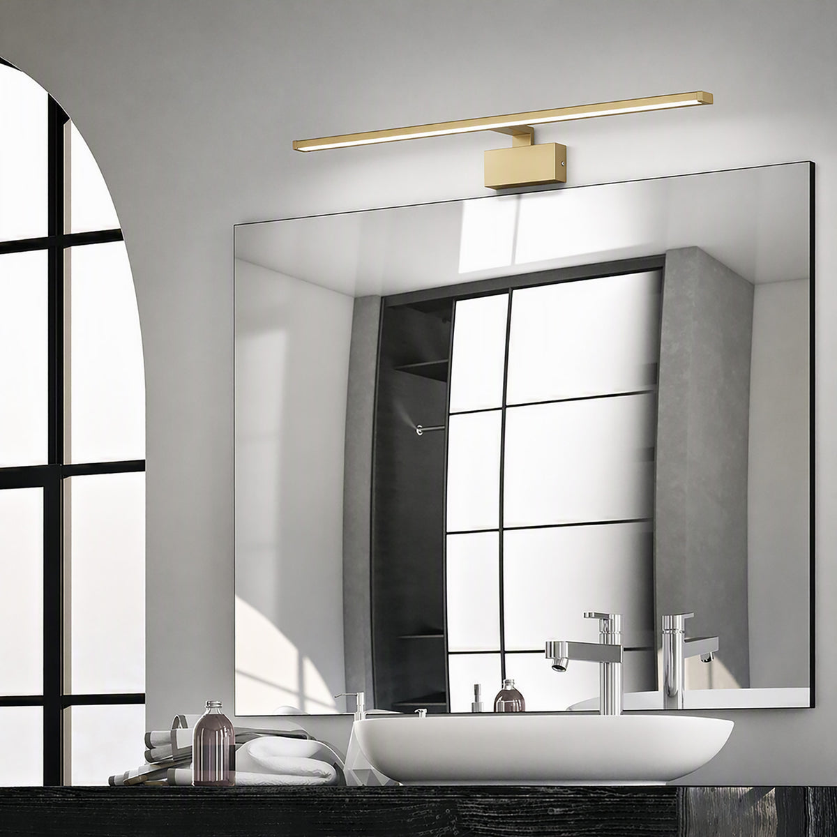 Aplică Ideal Lux Alma, alamă, Ø51 cm, 224954