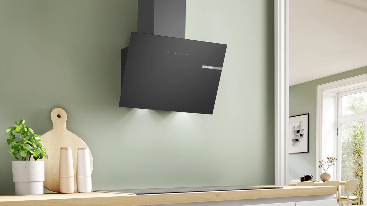 Hotă decorativă Bosch DWK65DK60, Seria 2, 60 cm, neagră