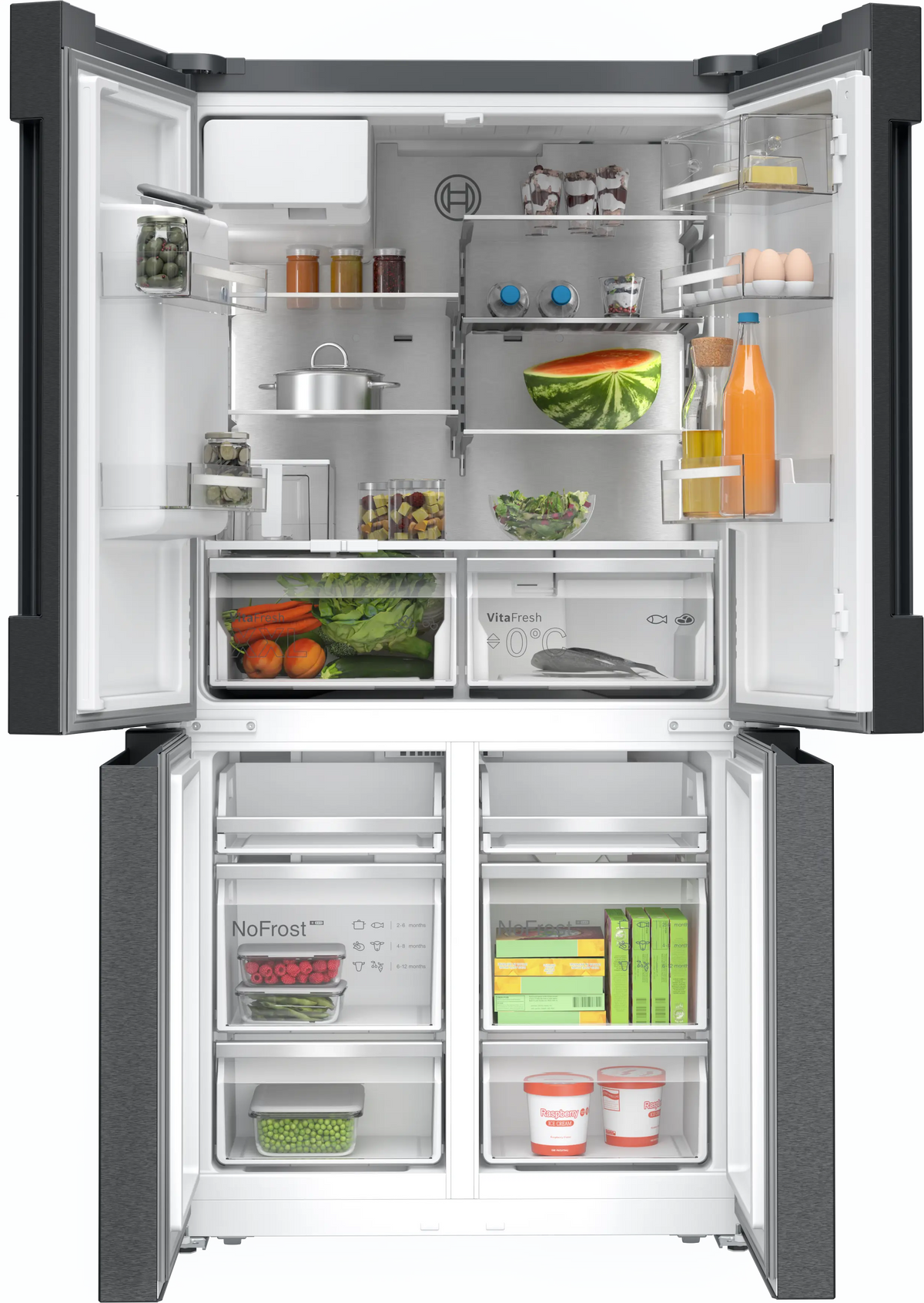 Frigider multi-door Bosch KFI96AXEA, Seria 6, 574 l, Total No Frost, inox