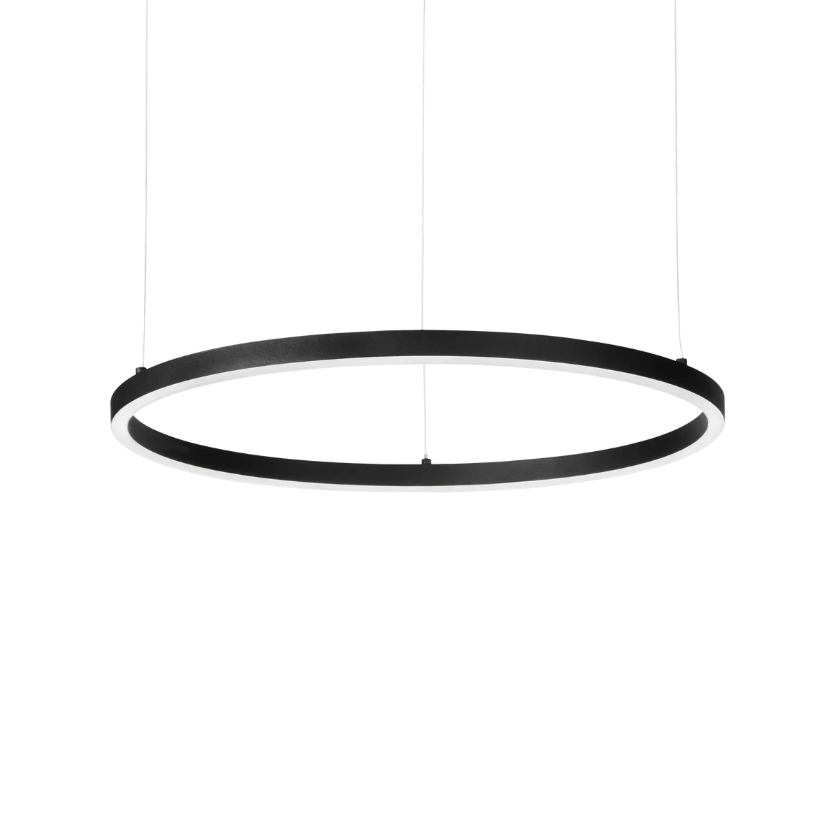 Lustră Ideal Lux Oracle Slim Round 3000K ON-OFF, negru, Ø90 cm, 229508