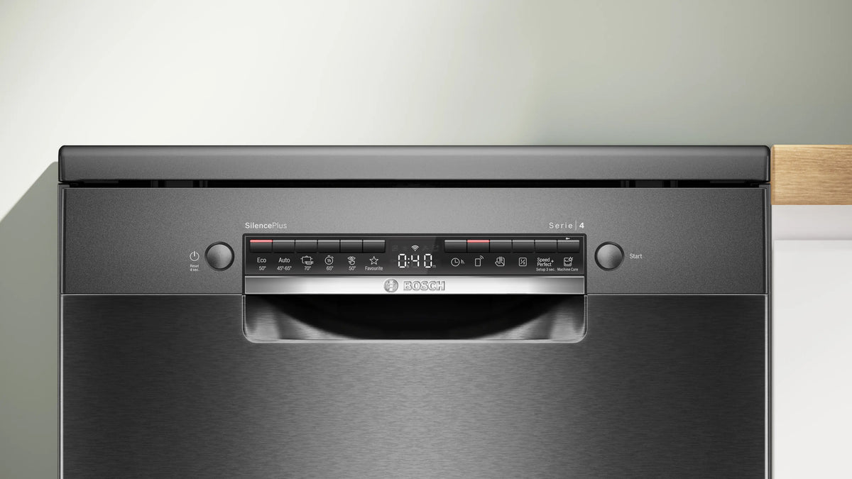 Mașină de spălat vase Bosch SMS4EMC06E, Seria 4, 60 cm, 14 seturi, inox