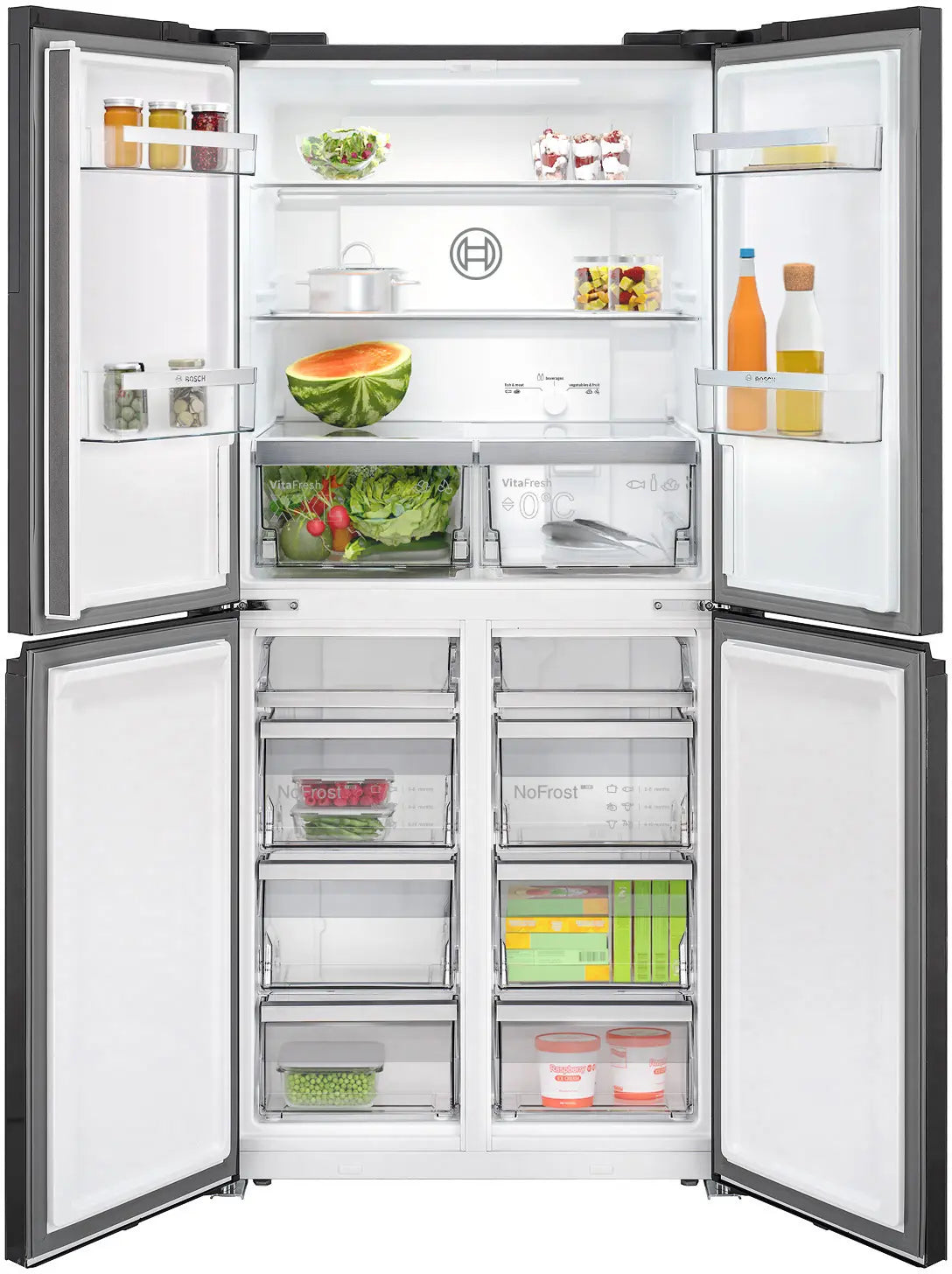 Frigider multi-door Bosch KMC85LBEA, Seria 4, 547 l, Total No Frost, negru