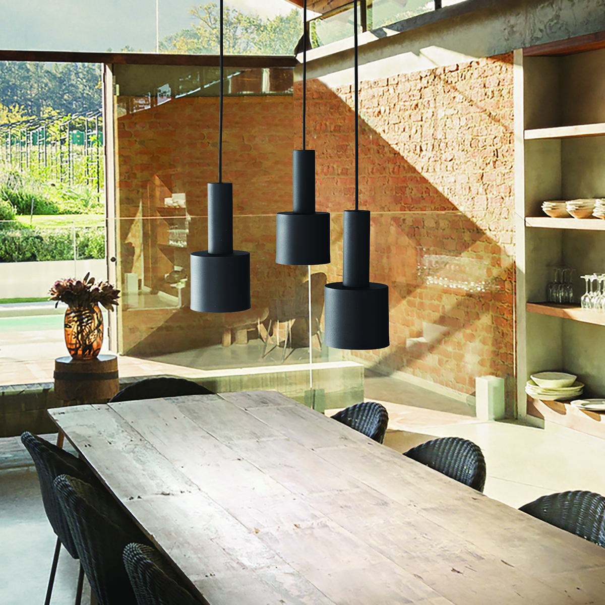 Pendul Ideal Lux Holly SP1, negru, 231563