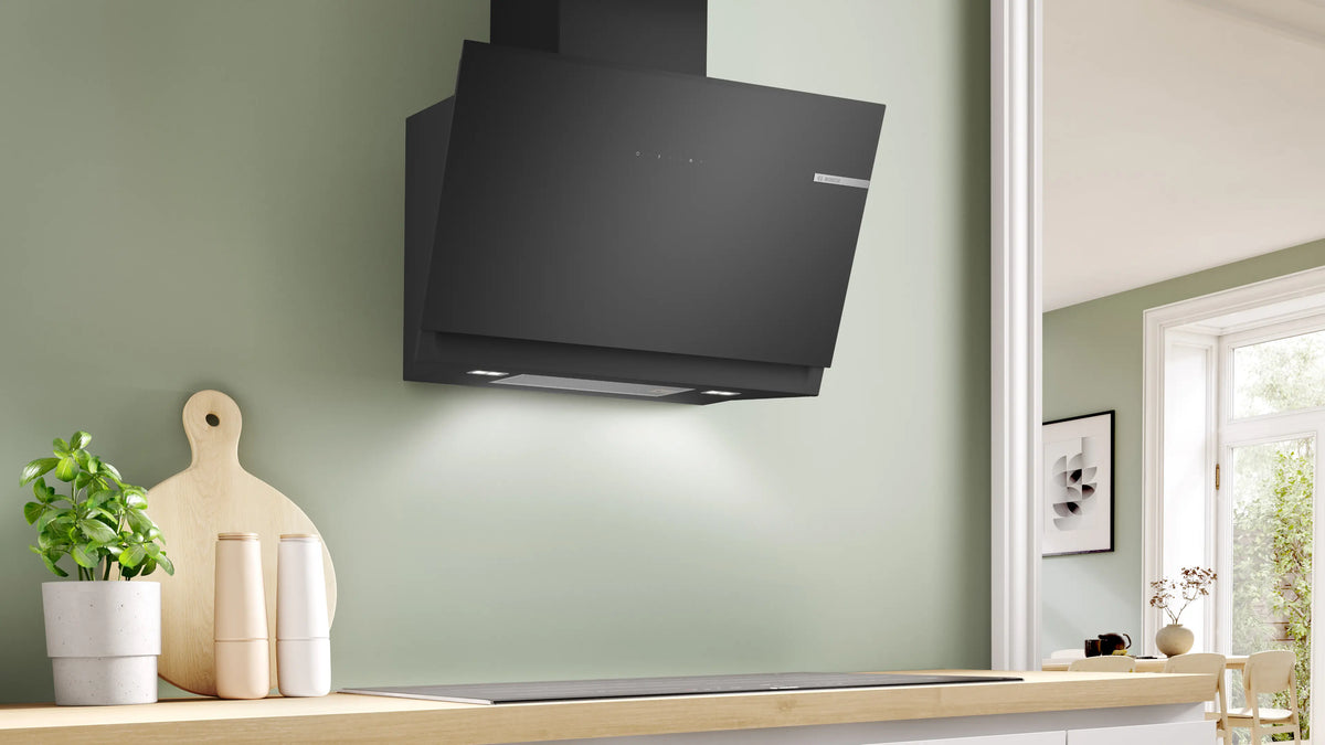 Hotă decorativă Bosch DWK81AN60, Seria 8, 80 cm, neagră