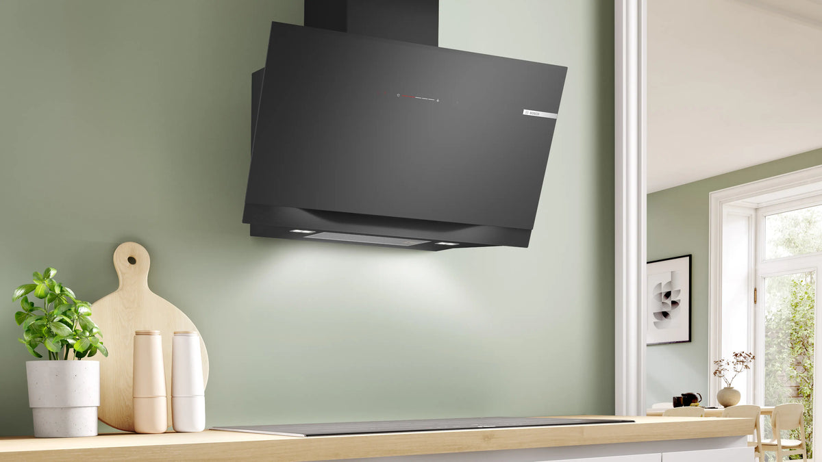 Hotă decorativă Bosch DWK91LT60, Seria 8, 90 cm, neagră