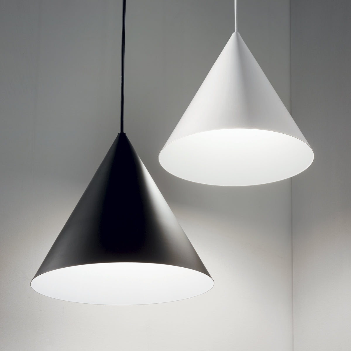 Pendul Ideal Lux A-line SP1, alb, Ø30 cm, 232720